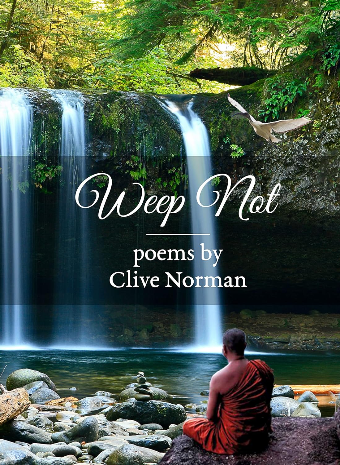 Weep Not book cover, an emotional collection of resilient free-verse poetry by East Sussex author Clive Norman